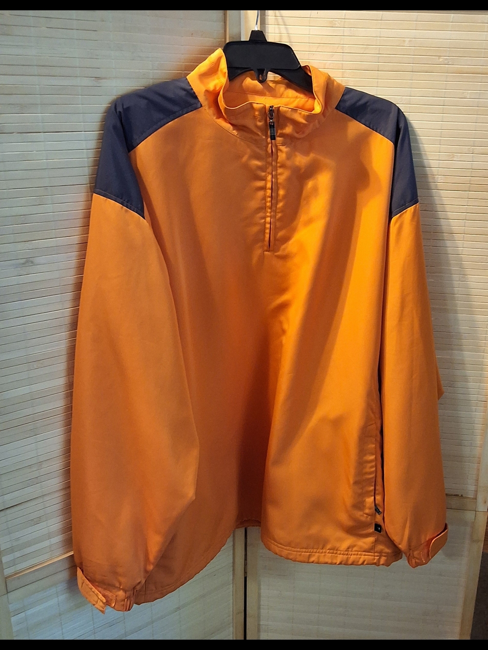 Men's Orange Golf Windbreaker Jacket